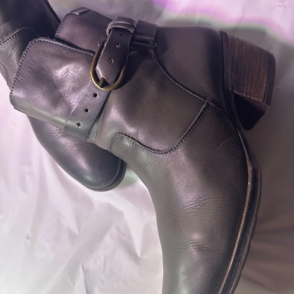 Pikolinos Dark Brown Leather Ankle Boots with Buckle - Picture 14 of 16